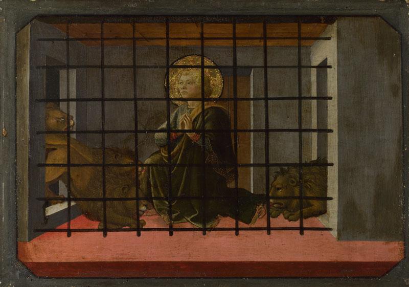 Fra Filippo Lippi and workshop - Saint Mamas in Prison thrown to the Lions