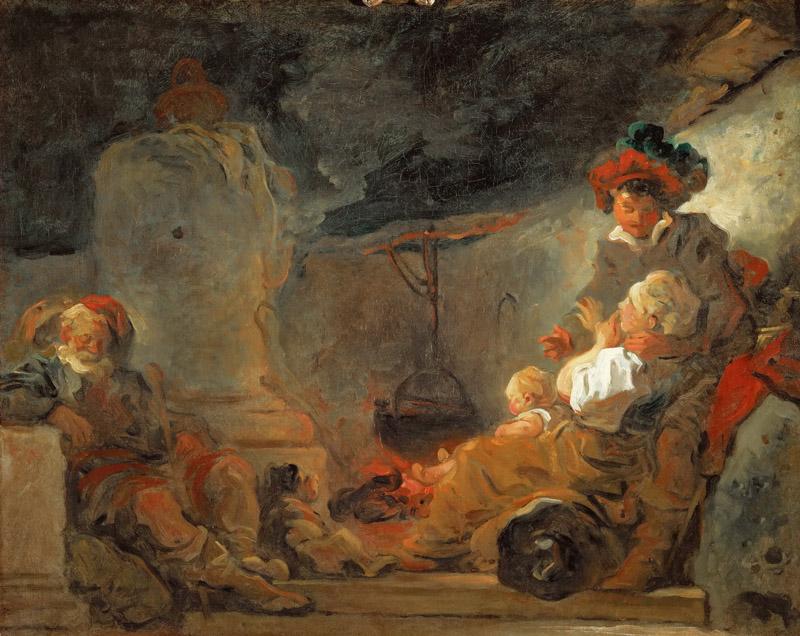 Fragonard, Jean-Honore -- Le songe du mendiant