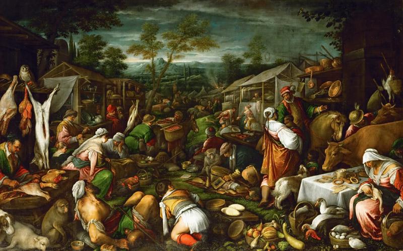 Francesco Bassano II (1549-1592) -- Market Scene