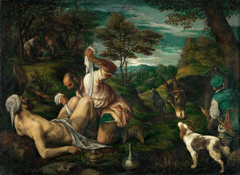 Francesco Bassano II (1549-1592) -- Parable of the Good Samaritan