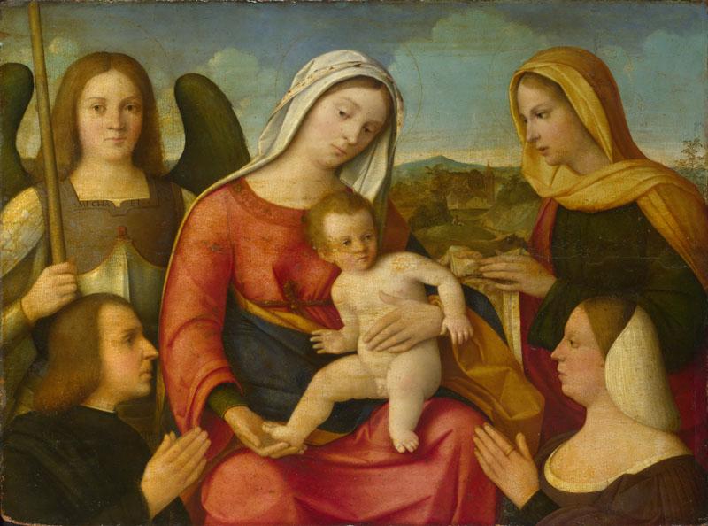 Francesco Bissolo - The Virgin and Child with Saints and Donors