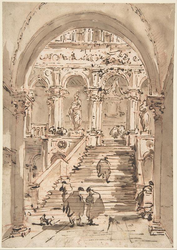Francesco Guardi--The Staircase of the Giants, Ducal Palace, Venice