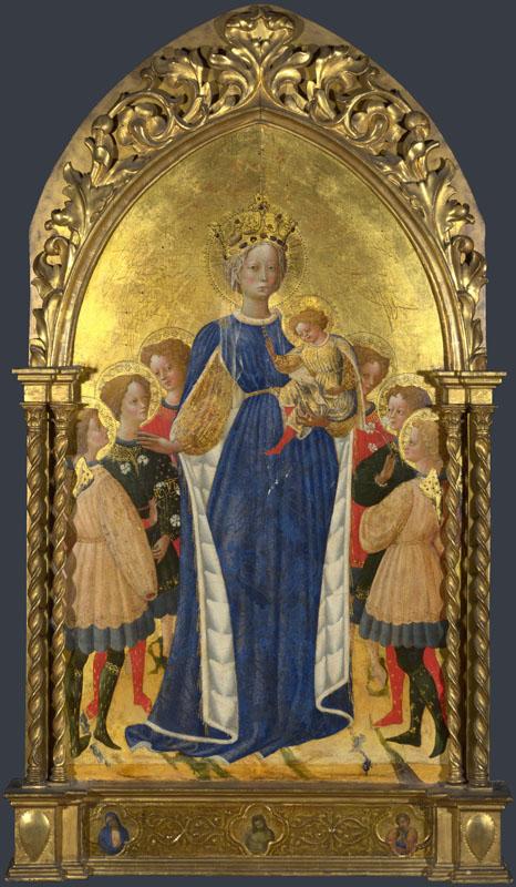 Francesco d Antonio di Bartolomeo - The Virgin and Child with Six Angels and Two Cherubim