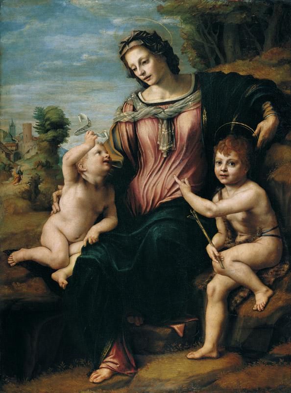 Francesco di Cristofano, gen. Franciabigio - Madonna with Child and the Young St John, c. 1518-15