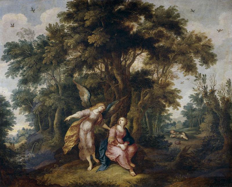 Francken, Frans II-Agar y el angel-68 cm x 86 cm