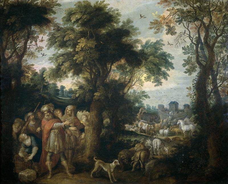 Francken, Frans II-Noe dirige la entrada de los animales en el arca-68 cm x 86 cm