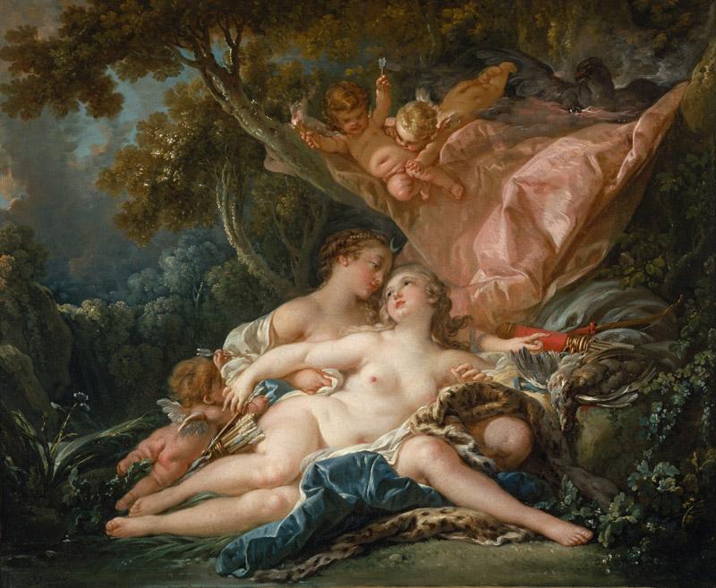 Francois Boucher - Jupiter in the Guise of Diana, and the Nymph Callisto, 1759