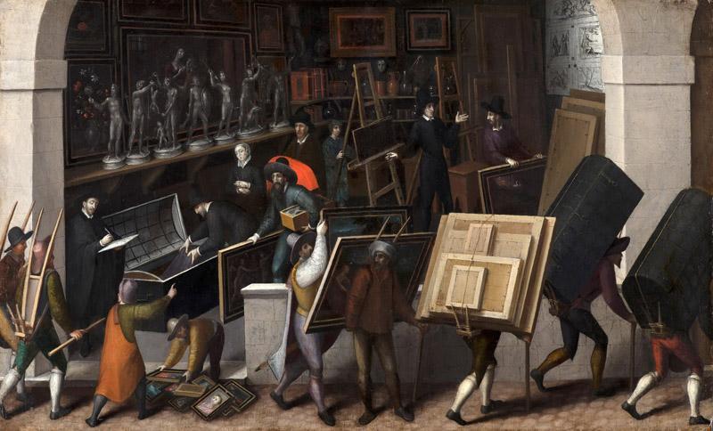 Francois Bunel the Younger - The Confiscation of the Contents of a Painters Studio