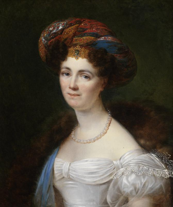 Francois Joseph Kinsoen - Portrait of Josephine Victoire Meslier-Duvey D