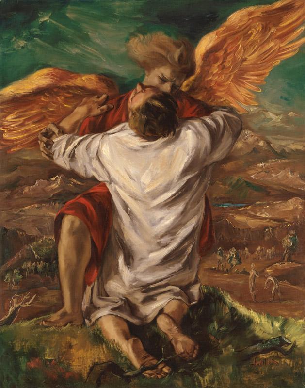 Frederick Taubes - Jacob Wrestling with the Angel, 1944