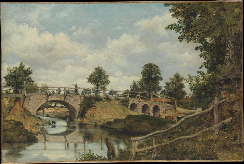 Frederick Waters Watts--An Old Bridge at Hendon, Middlesex