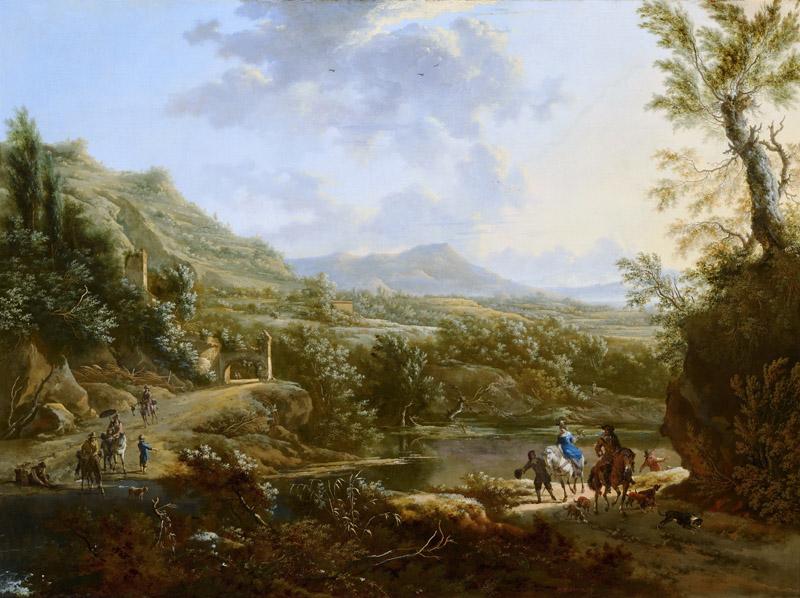 Frederik de Moucheron, Johannes Lingelbach - Italian Landscape