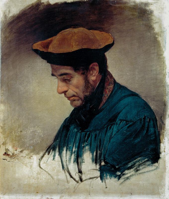 Friedrich von Amerling - Portrait of Francesco Hayez, 1836