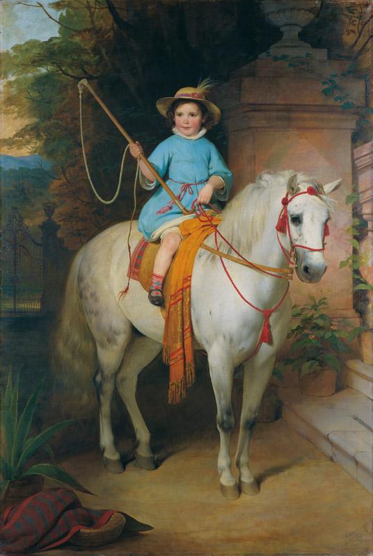 Friedrich von Amerling - Portrait of the Future Prince Johann II von Liechtenstein (1840-1929) on