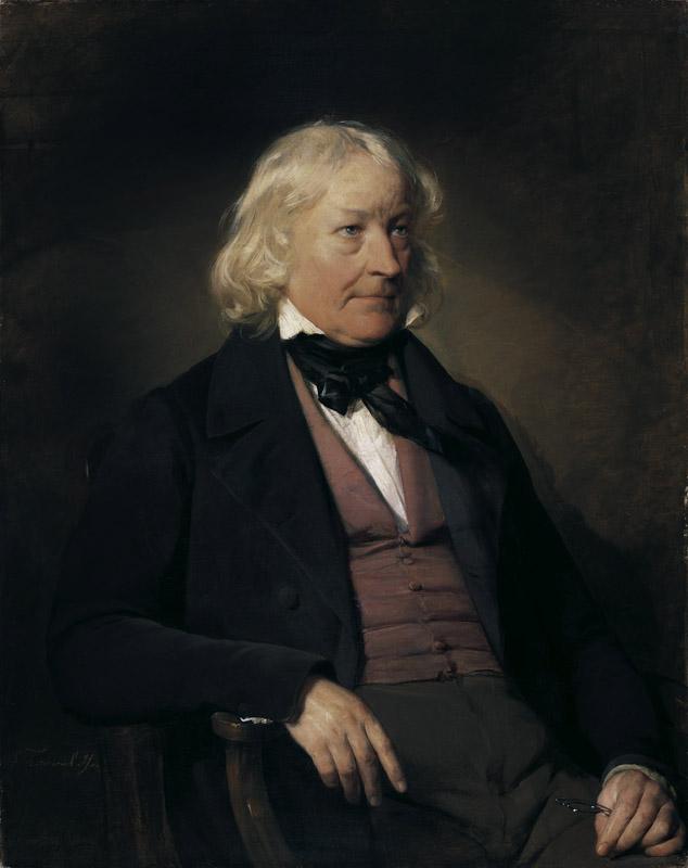 Friedrich von Amerling - Portrait of the Sculptor Bertel Thorvaldsen (1770-1844), 1843