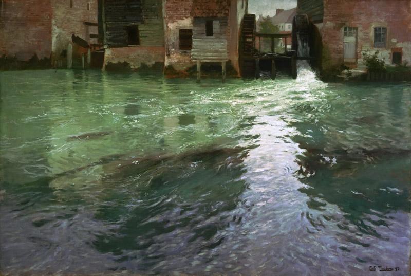 Frits Thaulow, Norwegian, 1847-1906 -- Water Mill
