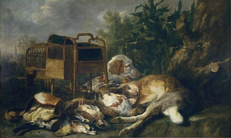Fyt, Jan-Caza muerta con un perro-72 cm x 121 cm