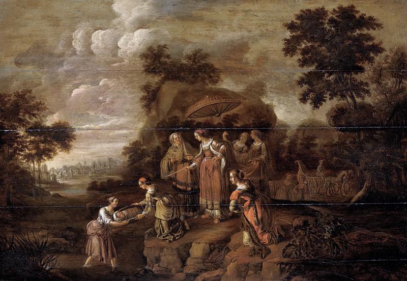 Gardijn, Guilliam du -- Farao dochter vindt Mozes in het biezen mandje, 1615-1630