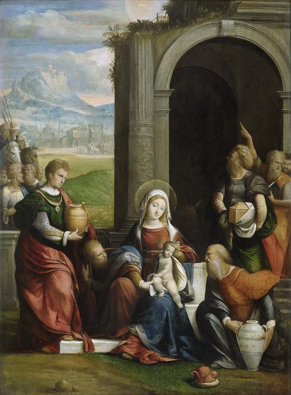 Garofalo, Benvenuto Tisi da -- De aanbidding der koningen, 1530-1540