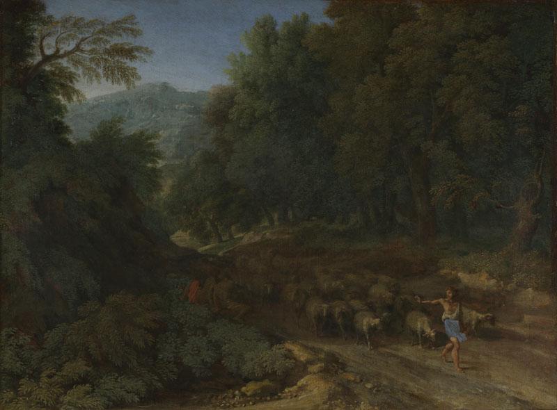 Gaspard Dughet - Landscape with a Shepherd and his Flock