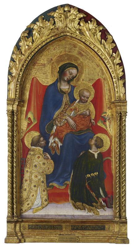 Gentile da Fabriano - Madonna and Child, with Saints Lawrence and Julian, 1423-1425