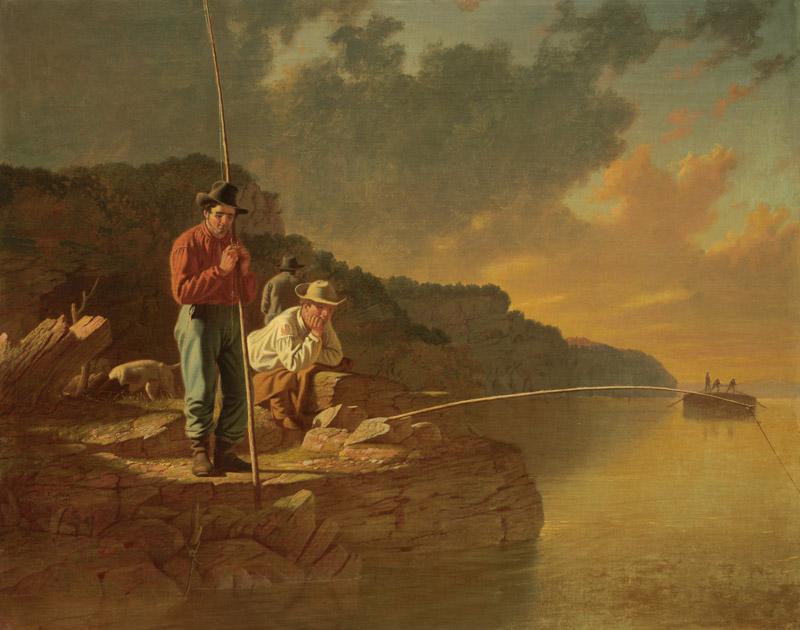 George Caleb Bingham - Fishing on the Mississippi, 1851