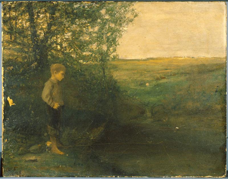 George Fuller (1822 - 1884) (American)-Boy Fishing