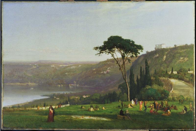 George Inness (1825-1894)-Lake Albano