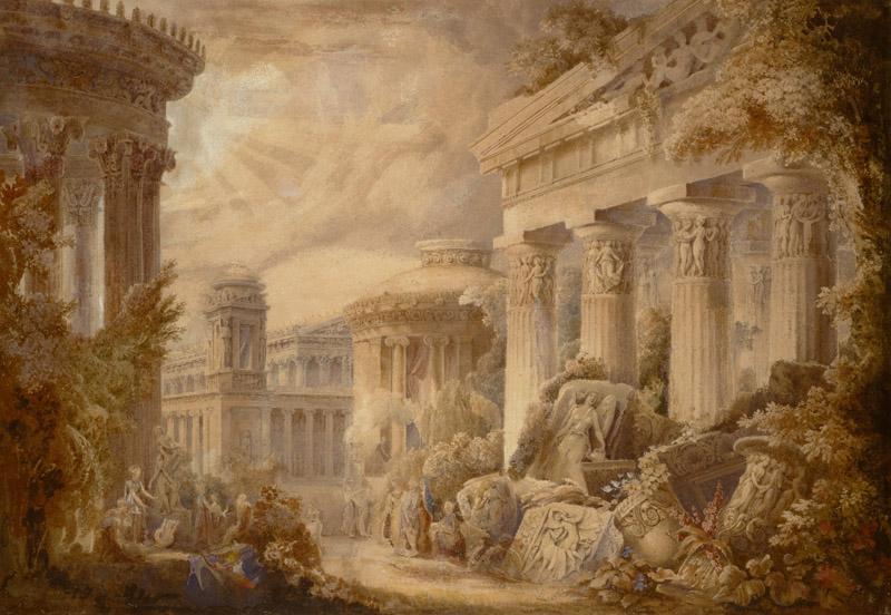 George Maddox - Temple of the Graces, Orchomenus, 1832