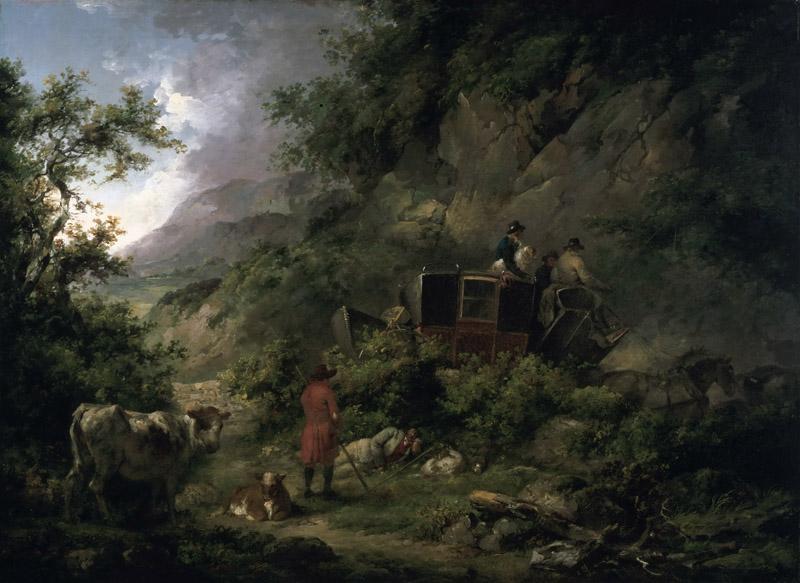 George Morland, English, 1763-1804 -- The Stagecoach