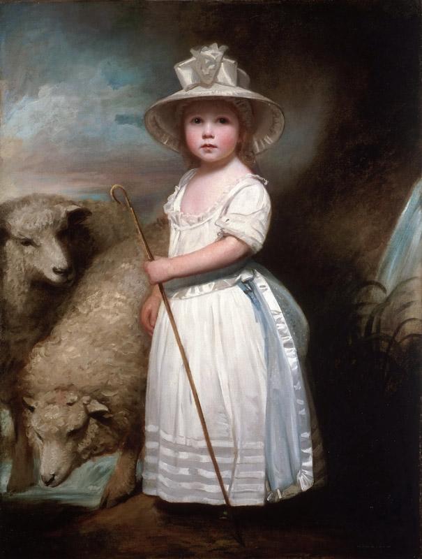 George Romney, English, 1734-1802 -- Shepherd Girl (Little Bo-Peep)