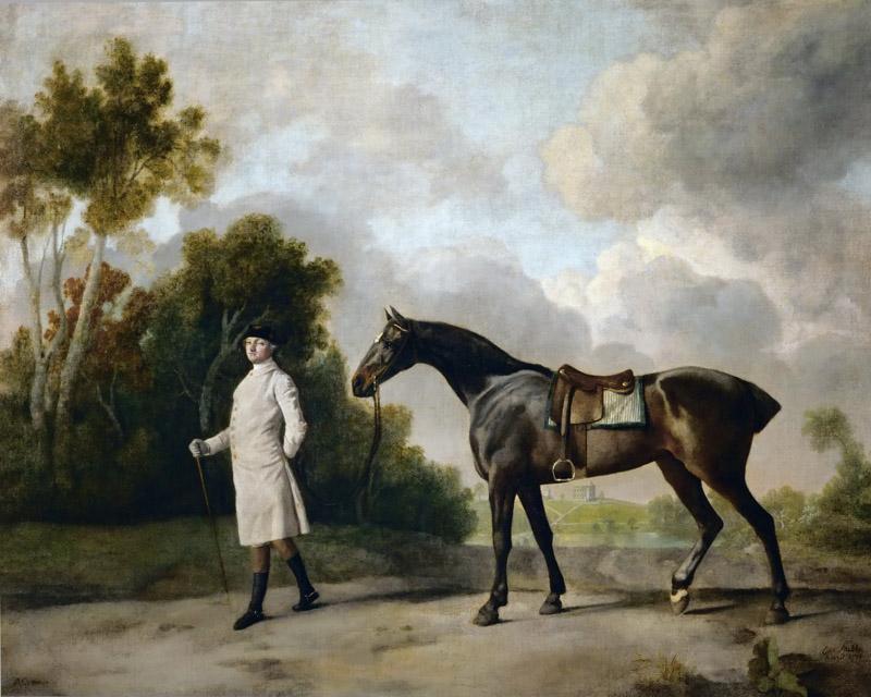 George Stubbs -- Assheton, first Viscount Curzon, and his mare, Maria