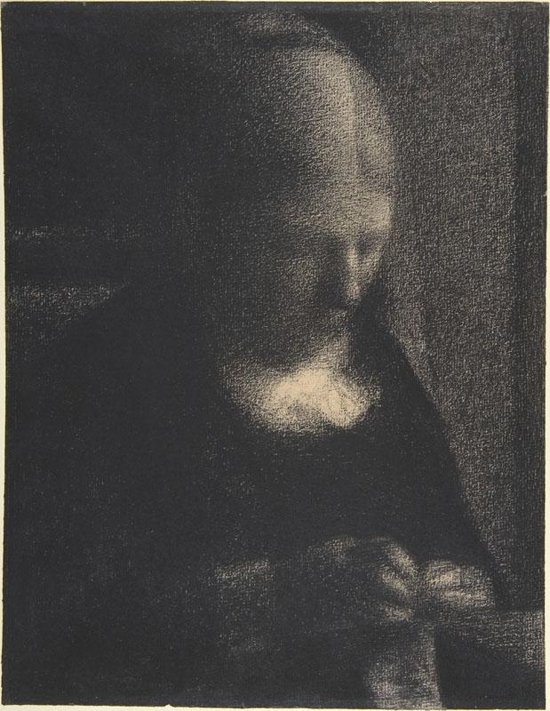 Georges Seurat--Embroidery The Artist Mother