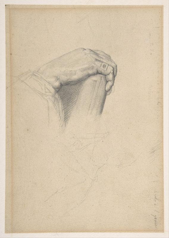 Georges Seurat--The Hand of Poussin, after Ingres