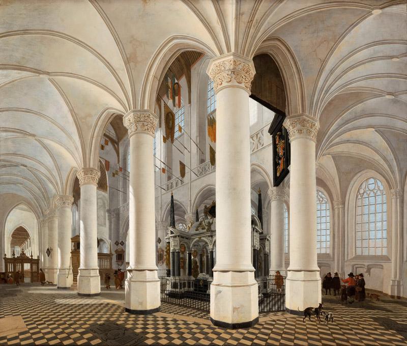 Gerard Houckgeest - Ambulatory of the Nieuwe Kerk in Delft