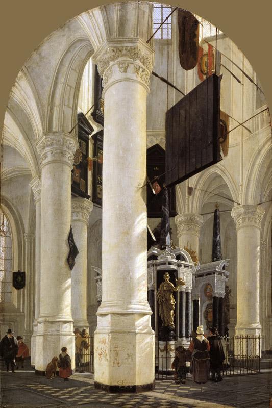 Gerard Houckgeest - The Tomb of William the Silent in the Nieuwe Kerk in Delft