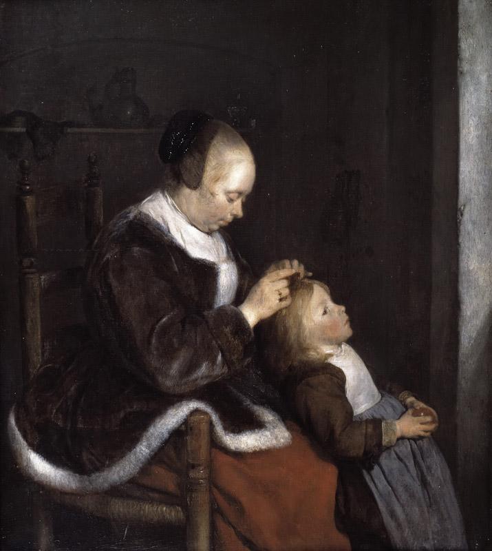 Gerard ter Borch - Mother Combing Her Child Hair