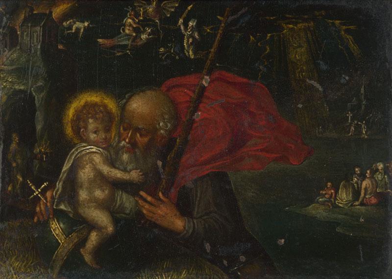 German - Saint Christopher carrying the Infant Christ