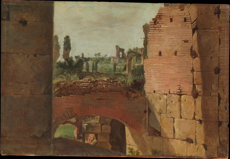 German painter--View from the Colosseum toward the Palatine