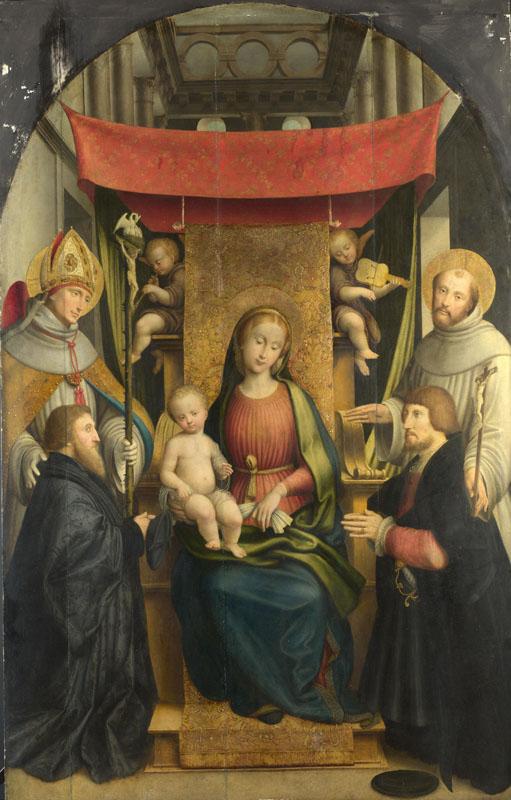 Gerolamo Giovenone - The Virgin and Child with Saints and Donors
