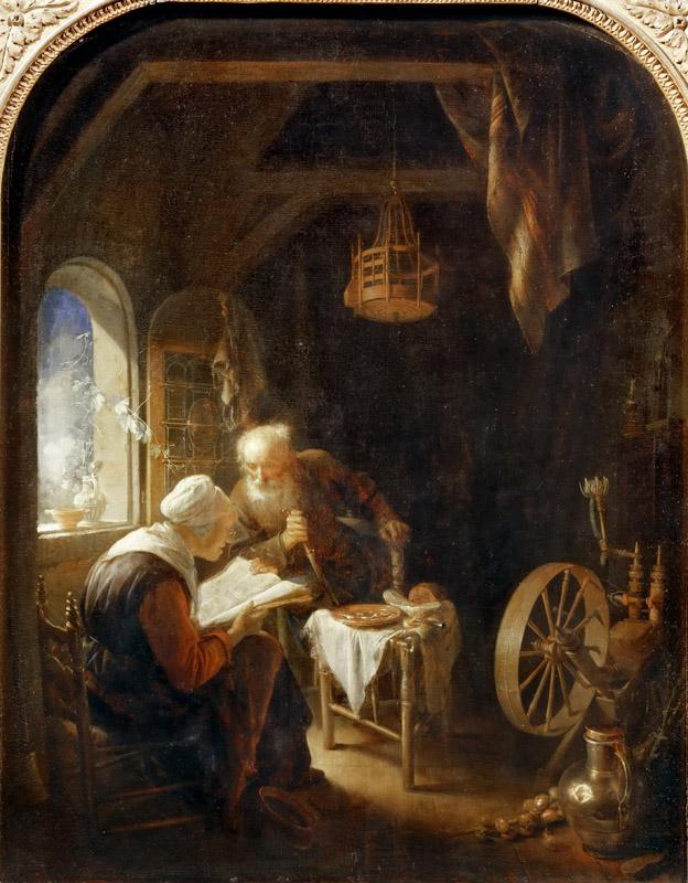 Gerrit Dou -- The Bible Lecture
