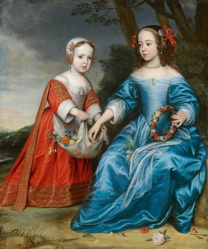Gerrit van Honthorst - Double Portrait of Prince Willem III and his Aunt Maria