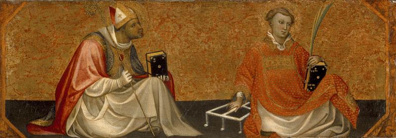 Gherado di Jacopo di Neri Starnina - A Bishop Saint and Saint Lawrence