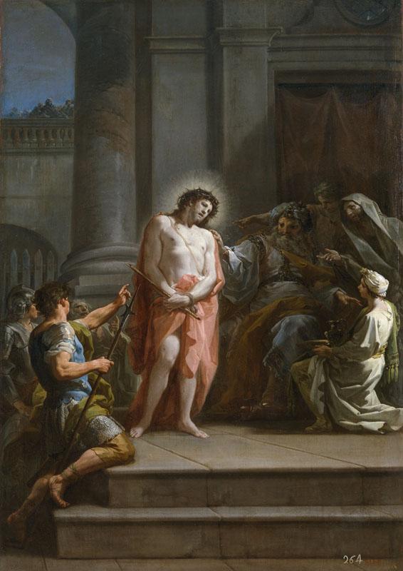 Giaquinto, Corrado-Cristo ante Pilatos en el pretorio-140 cm x 97 cm