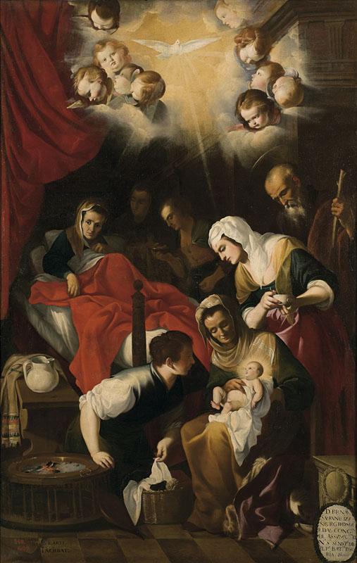 Gilarte, Mateo-El Nacimiento de la Virgen-228 cm x 147 cm
