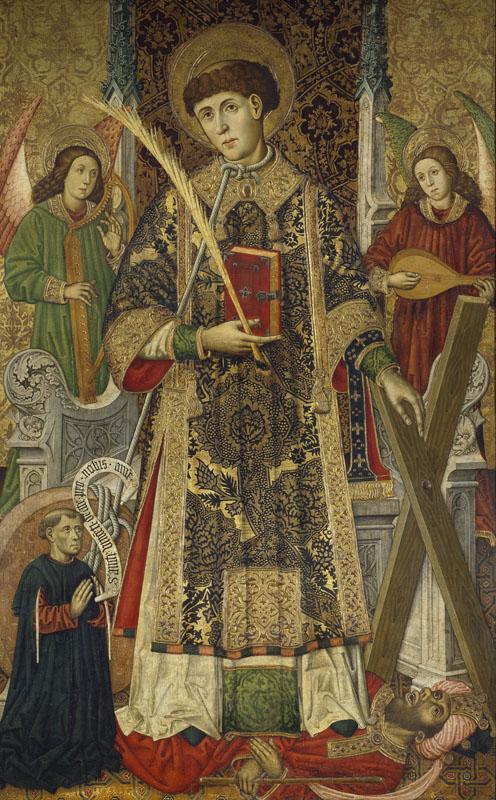 Giner, Tomas-San Vicente, diacono y martir, con un donante-185 cm x 117 cm