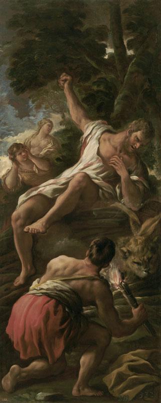 Giordano, Luca-Hercules en la pira-224 cm x 91 cm