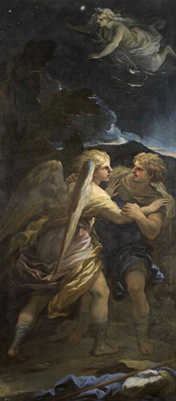 Giordano, Luca-Lucha de Jacob con el angel-251 cm x 112 cm