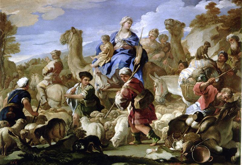 Giordano, Luca-Viaje de Jacob a Cana-59 cm x 84 cm