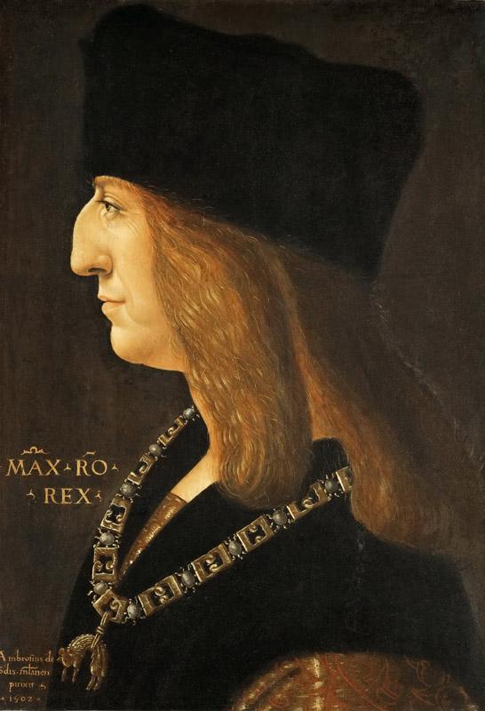 Giovanni Ambrogio de Predis (c. 1455-after 1508) -- Maximilian I